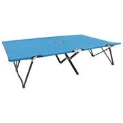 vidaXL Hopfällbar solsäng 2 pers blå stål