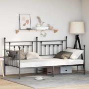 vidaXL Dagbäddram Svart 107 x 203 cm Stål