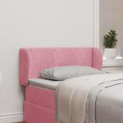 vidaXL Sänggavel Öra Rosa 40 x 23 x 6 cm Sammet
