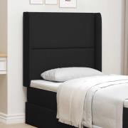 vidaXL Sänggavel Öra Svart 80 x 16 x 4 cm tyg