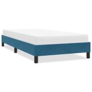 vidaXL Sängram utan madrass mörkblå 100x220 cm sammet