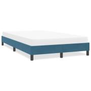 vidaXL Sängram utan madrass mörkblå 120x220 cm sammet