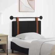 vidaXL Hängande Huvudgavel Väggmonterad Svart 90 x 55 x 5 cm Antik PU