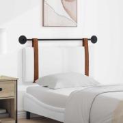 vidaXL Hängande Huvudgavel Väggmonterad Vit 110 x 55 x 5 cm Antik PU