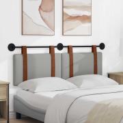 vidaXL Hängande Huvudgavel Enfärgad Moln Grå 130 x 55 x 5 cm Antik PU