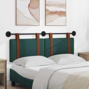 vidaXL Hängande Huvudgavel Enfärgad Mörkgrön 130 x 55 x 5 cm Antik PU