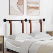 vidaXL Hängande Huvudgavel Väggmonterad Vit 150 x 55 x 5 cm Antik PU