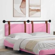 vidaXL Hängande Huvudgavel Väggmonterad Rosa 190 x 55 x 5 cm Antik PU