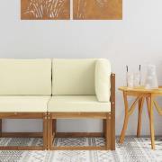 vidaXL Utehörnsoffa Massivt Akaciaträ