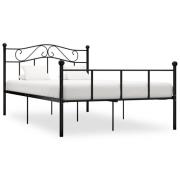 vidaXL Sängram utan madrass svart metall 120x200 cm