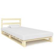 vidaXL Pallsäng utan madrass massiv furu 90x200 cm
