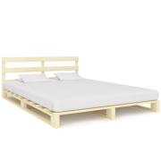 vidaXL Pallsäng utan madrass massiv furu 200x200 cm