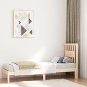 vidaXL Sängram massivt trä 75x190 cm