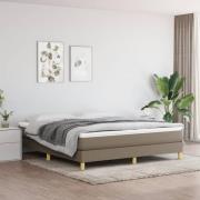 vidaXL Boxspring-sängram taupe 180x200 cm tyg