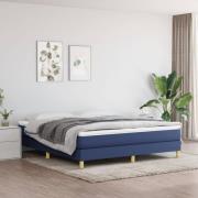 vidaXL Boxspring-sängram blå 180x200 cm tyg