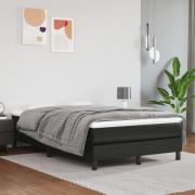 vidaXL Boxspring-sängram svart 120x200 cm konstläder
