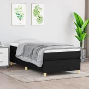 vidaXL Boxspring-sängram svart 80x200 cm tyg