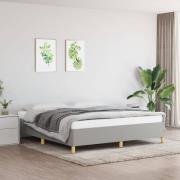 vidaXL Boxspring-sängram ljusgrå 180x200 cm tyg