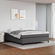 vidaXL Boxspring-sängram grå 180x200 cm konstläder