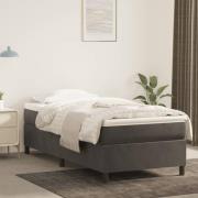 vidaXL Boxspring-sängram mörkgrå 90x200 cm sammet