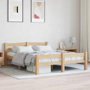 vidaXL Sängram utan madrass massiv furu 120x200 cm