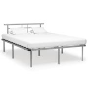 vidaXL Sängram utan madrass grå metall 140x200 cm