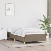 vidaXL Sängram utan madrass Taupe 90x190 cm tyg