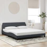 vidaXL Bed Frame "Dover" Dark Grey 180x200 cm Velvet