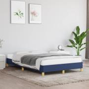vidaXL sängram utan madrass blå 120x190 cm tyg