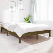 vidaXL Sängram honungsbrun 160x200 cm massiv furu