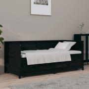 vidaXL Dagbädd svart 90x190 cm massiv furu