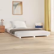 vidaXL Sängram vit 120x190 cm massiv furu
