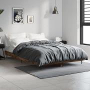 vidaXL Sängram utan madrass rökfärgad ek 120x190 cm konstruerad trä