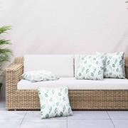 vidaXL Spridda Kuddar Löv 4 pcs Bladmönster 60 x 60 cm Polyester Tyg
