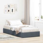vidaXL Ottoman Sängram med lagring Mörkgrå 90 x 200 cm Sammet