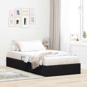 vidaXL Ottoman Sängram med lagring Svart 90 x 200 cm Sammet