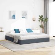 vidaXL Ottoman Sängram med lagring Mörkgrå 180 x 200 cm Sammet