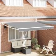 vidaXL Utdragbar markisram Vit 300 x 250 cm Aluminium
