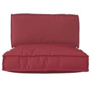 vidaXL Pallkuddset 2 pcs Vinröd Oxford Tyg