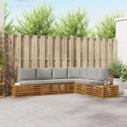 vidaXL Utomhussoffset Naturlig och Ljus Grå 273 x 213,5 x 73 cm