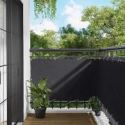 vidaXL Balkong Skärm Svart 100 x 300 cm Oxford Tyg