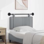 vidaXL Hängande Huvudgavel Väggmonterad Ljusgrå 100 x 55 x 5 cm tyg