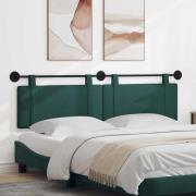 vidaXL Hängande Huvudgavel Väggmonterad Mörkgrön 170 x 55 x 5 cm tyg