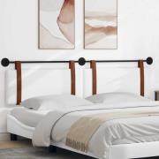 vidaXL Hängande Huvudgavel Väggmonterad Vit 210 x 55 x 5 cm Antik PU
