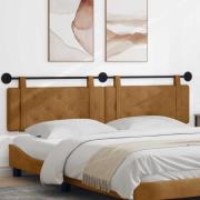 vidaXL Hängande Huvudgavel Väggmonterad Brun 210 x 55 x 5 cm Sammet