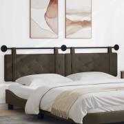 vidaXL Hängande Huvudgavel Väggmonterad Grå 210 x 55 x 5 cm Konstläder