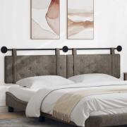 vidaXL Hängande Huvudgavel Väggmonterad Grå 210 x 55 x 5 cm Antik PU