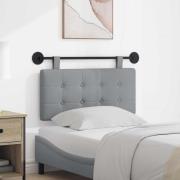 vidaXL Hängande Huvudgavel Väggmonterad Ljusgrå 100 x 55 x 5 cm tyg