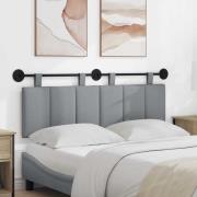 vidaXL Hängande Huvudgavel Väggmonterad Ljusgrå 150 x 55 x 5 cm tyg