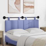 vidaXL Hängande Huvudgavel Väggmonterad Jeansblå 150 x 55 x 5 cm tyg